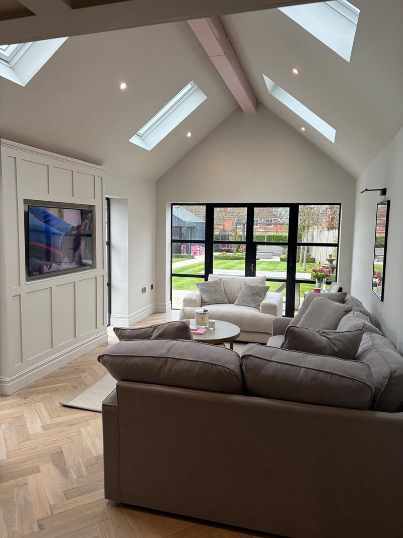 Residential construction representing house extension building services