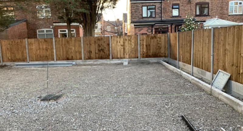 Residential groundwork and site preparation with drainage